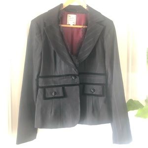 Nanette Lepore Black Pinstripe Blazer, Size 6